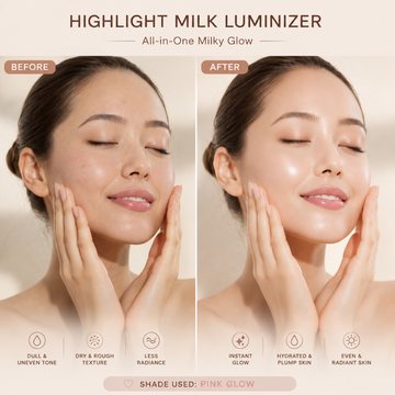 Rhode Highlight Milk Multipurpose Luminizer – Hydrate, Illuminate & Glow – All-in-One Milky Luminizer - With Ceramide Trio, Vitamin E, Glycerin & Squalane – Face + Body
