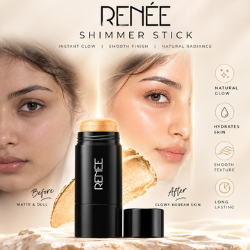 RENÉE Highlighter Shimmer Stick – Multi-Use for Body, Face & Eyes - Instant Glow & Buildable Radiance – Hydrating, Long-Lasting Luminous Finish & Non-Sticky