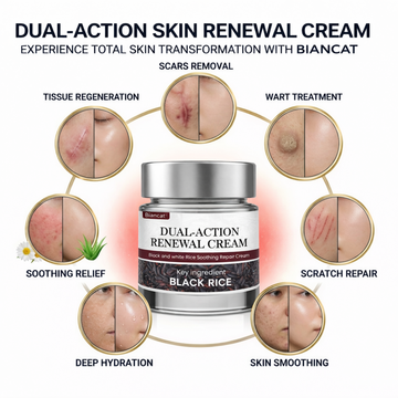Biancat Dual Action Skin Renewal Cream (Keraerase) | Black Rice Formula for Scars, Warts, Scratches & Tissue Regeneration | Non-Acidic, Gentle & Effective