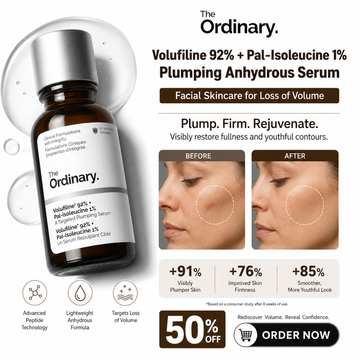 The Ordinary Volufiline Serum – Targeted Plumping for Firmer, Fuller, More Youthful-Looking Skin – Restores Volume, Plumps Fine Lines & Wrinkles – Lightweight Anhydrous Formula